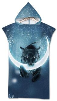 Mode Sneldrogend Veranderende Gewaad Strand Handdoek Dier Patroon Hooded Badhanddoek Poncho Badjas Handdoeken Volwassen Sport Mantel 17