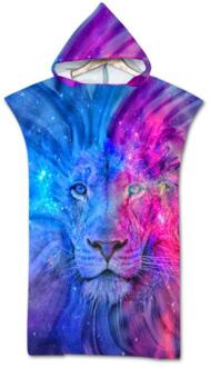 Mode Sneldrogend Veranderende Gewaad Strand Handdoek Dier Patroon Hooded Badhanddoek Poncho Badjas Handdoeken Volwassen Sport Mantel 4