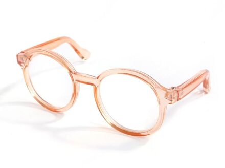 Mode Stijl Pet Leuke Bril Hond Teddy Persoonlijkheid Grappig Halloween Accessoires Plastic Transparante Kat Bril Decor bruin