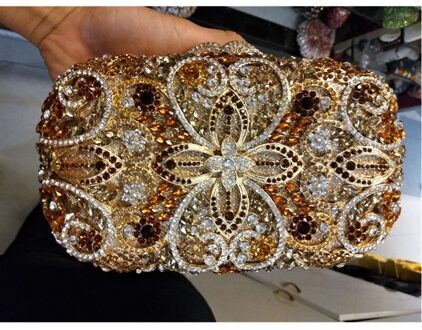 Mode Strass Clutch Kristal Koppelingen Luxe Vrouwen Avondtasje Clutch Partij Handtassen Prom as pictures 2