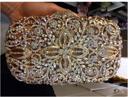 Mode Strass Clutch Kristal Koppelingen Luxe Vrouwen Avondtasje Clutch Partij Handtassen Prom as pictures 3
