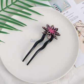 Mode Strass Haar Stok Hoofddeksels Eenvoudige Elegante Vaste Styling U-Vorm Haarspeld Vrouwen Haar Accessoires