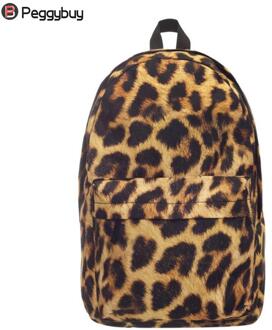 Mode Street Style Vrouwen 3D Luipaard Gedrukt Rugzakken Tienermeisjes Reizen Schouder School Rugzak Mochila Feminina