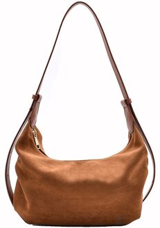 Mode Suède Handtassen Voor Vrouwen Lederen Hobos Vrouw Schoudertas Vrouwelijke Grote Casual Tassen Winter Schoudertas geel