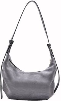 Mode Suède Handtassen Voor Vrouwen Lederen Hobos Vrouw Schoudertas Vrouwelijke Grote Casual Tassen Winter Schoudertas grijs