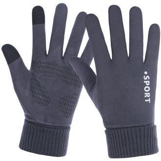 Mode Suède Mannen Herfst En Winter Fietsen Handschoenen Plus Fluwelen Warm Sport Running Outdoor Klimmen Handschoenen A315-2