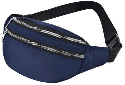 Mode Taille Zakken Vrouwen Fanny Pack Sport Run Hip Tas Dames Riem Bum Bag blauw