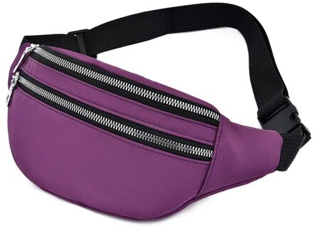 Mode Taille Zakken Vrouwen Fanny Pack Sport Run Hip Tas Dames Riem Bum Bag paars