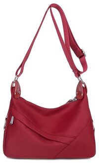 Mode Toevallige Vrouwen Schoudertas Duurzaam Stof Messenger Bag Vrouwelijke Multifunctionele Nylon Handtas Crossbody Tas Rood