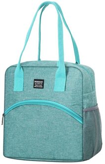Mode Tote Lunch Tas Voor Vrouw Thermische Geïsoleerde Tas Voor Meisjes Draagbare Carry Winkelen Waterisistent Koeltas Oxford lightgreenlunch zak