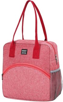 Mode Tote Lunch Tas Voor Vrouw Thermische Geïsoleerde Tas Voor Meisjes Draagbare Carry Winkelen Waterisistent Koeltas Oxford Redlunchbag