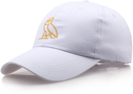 Mode Trendy Pop Hip Hop Baseball Cap Borduren Uil Zon Papa Hoed Voor Mannen Vrouwen Streetwear Outdoor Caps Casquette Gorras wit geel