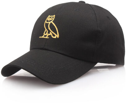 Mode Trendy Pop Hip Hop Baseball Cap Borduren Uil Zon Papa Hoed Voor Mannen Vrouwen Streetwear Outdoor Caps Casquette Gorras zwart geel