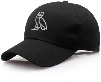 Mode Trendy Pop Hip Hop Baseball Cap Borduren Uil Zon Papa Hoed Voor Mannen Vrouwen Streetwear Outdoor Caps Casquette Gorras zwart grijs