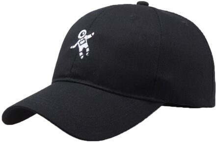 Mode Unisex Mode Hoed Astronaut Emberoidery Baseball Hoed Cap Hip-Hop Verstelbare Effen Kleur Verstelbare Hoed zwart