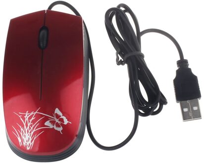 Mode Usb 2.0 Wired Mini Optische Led Muis Draagbare Ergonomische Computer Stille Pc Desktop Laptop Accessoires