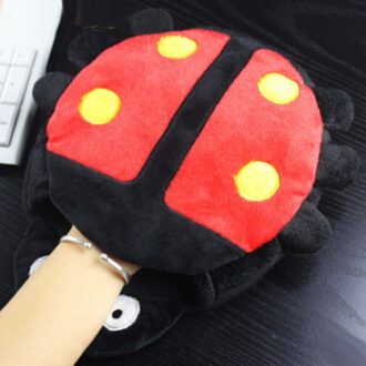Mode USB handwarmer muismat leuke verwarming zwart lieveheersbeestje handwarmer winter koorts warm muis cover Voor laptops # pingyou