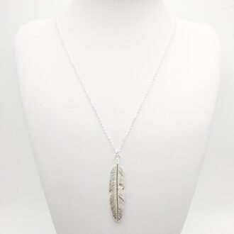 Mode Veer Kettingen Voor Vrouwen Lange Trui Keten Sieraden Leaf Hangers Chocker Ketting Bijoux zilver