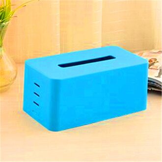 Mode Verstelbare Plastic Tissue Box Holder Thuis Organizer Kantoor Decoratie Accessoires Servet Papier Case Decor blauw
