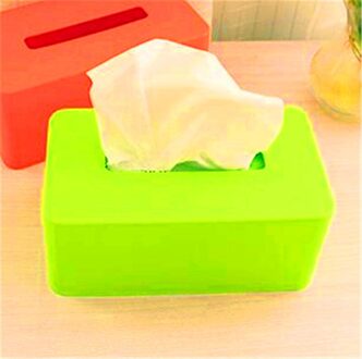 Mode Verstelbare Plastic Tissue Box Holder Thuis Organizer Kantoor Decoratie Accessoires Servet Papier Case Decor groen
