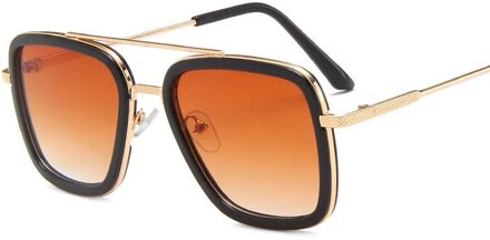 Mode Vierkante Kind Zonnebril Jongen Meisje Metalen Dubbele Balk Zonnebril Gradiënt Lens Brillen UV400 2