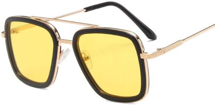 Mode Vierkante Kind Zonnebril Jongen Meisje Metalen Dubbele Balk Zonnebril Gradiënt Lens Brillen UV400 3