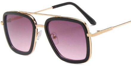 Mode Vierkante Kind Zonnebril Jongen Meisje Metalen Dubbele Balk Zonnebril Gradiënt Lens Brillen UV400 7