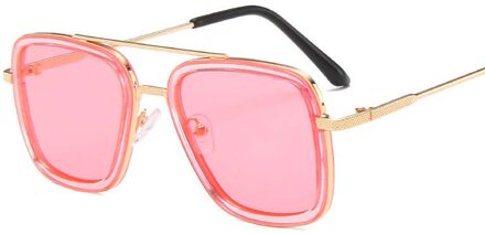 Mode Vierkante Kind Zonnebril Jongen Meisje Metalen Dubbele Balk Zonnebril Gradiënt Lens Brillen UV400 8