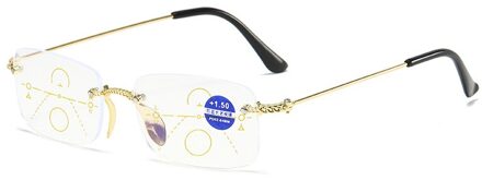 Mode Vierkante Trmming Vrouwen Leesbril Vintage Metalen Brillen Mannen Leest Bril + 1.0.+ 1.5.+ 2.0.+ 2.5.+ 3.0.+ 3.5.+ 4.0. +100