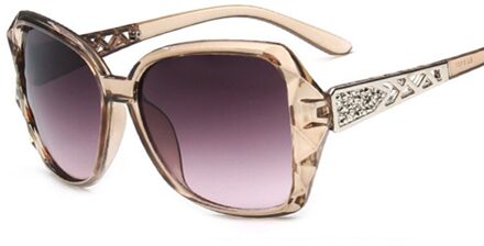 Mode Vierkante Zonnebril Vrouwen Luxe Grote Paarse Zonnebril Vrouwelijke Spiegel Shades Dames UV400 C3