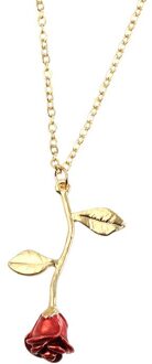 Mode Vintage Rose Ketting Hanger Lange Ketting Charme Eenvoudige Ketting Herfst Winter Vrouwen Sieraden Valentijnsdag