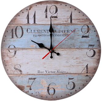 Mode Vintage Stijl Stille Antieke Houten Wandklok Non-Tikkende Stille Antieke Houten Wandklok voor Thuis Keuken kantoor C