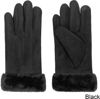 Mode Vrouw Winter Handschoenen Winddicht Warm Outdoor Handschoenen Effen Kleur Wanten Touchscreen Handschoenen zwart