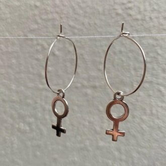 Mode Vrouwelijke Feministische Symbool Venus Dangle Ear Oorbellen Haak Punk Goth Oorbel Vrouwen Vintage Sieraden Pendientes Party dames Symbol
