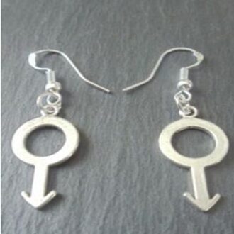 Mode Vrouwelijke Feministische Symbool Venus Dangle Ear Oorbellen Haak Punk Goth Oorbel Vrouwen Vintage Sieraden Pendientes Party heren Symbol