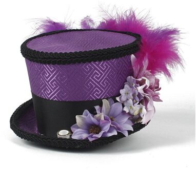 Mode Vrouwen Bloem Tovenaar Mini Top Hat Hair Lady Clip Gothic Gear Vleugels Klok Vlinder Decoratie Hoofddeksels Haar Accessoires