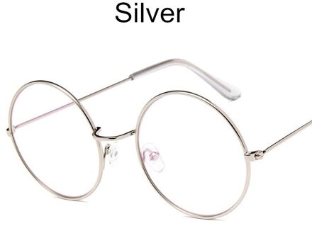 Mode Vrouwen Brillen Computer Anti-Blauw Bril Klassieke Mannen Optische Bijziendheid Glazen Frame Unisex Eyewear zilver