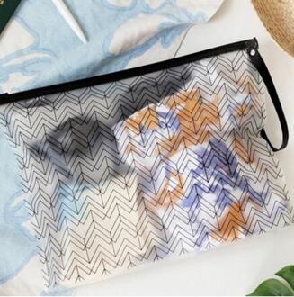 Mode Vrouwen Clear Cosmetische Zakken Pvc Toilettas Tassen Travel Organizer Noodzakelijke Beauty Case Make-Up Tas Bad Wassen Make Up Box L-streep