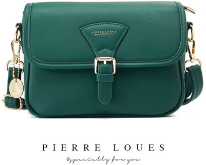 Mode Vrouwen Eenvoudige Mini Vierkante Magnetische Gesp Leisure Schouder Crossbody Tassen En Handtas Lederen Stad Jogging Bag groen