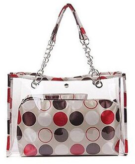 Mode Vrouwen Gelei Snoep Helder Transparant Handtas Tote Schoudertassen Strandtas Persoonlijkheid Veelzijdige Zoete Dot