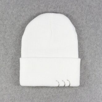 Mode Vrouwen Herfst Winter Hoed Warme Mannen Gebreide Mutsen Hoeden Breien Skullies Beanie Voor Dames Iron Ringhotuuu