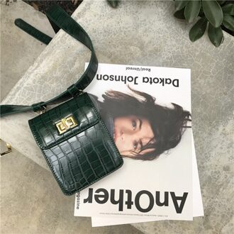 Mode Vrouwen Heuptas Alligator PU Lederen Taille Pack Voor Vrouwelijke Meisje Reizen Heuptas Pack fanny Zakken 02 groen