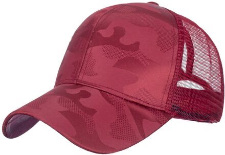 Mode Vrouwen Mannen Ademende Zon Hoeden Buitenshuis Strand Verstelbare Baseball Cap Hip Hop Hoed Zonnehoed Tie-Geverfd Pinkycolor zon Hoeden #3 rood