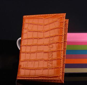 Mode Vrouwen Mannen PU Lederen Travel Paspoort Card Case Rijbewijs Tas Documenten Beschermende Covers Paspoorthouder Bescherm ~ geel