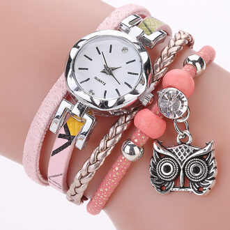 Mode Vrouwen Meisjes Analoge Quartz Uil Hanger Dames Jurk Armband Horloges