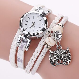 Mode Vrouwen Meisjes Analoge Quartz Uil Hanger Dames Jurk Armband Horloges