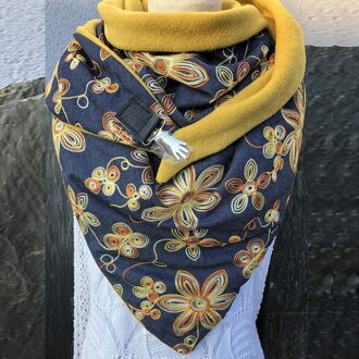 Mode Vrouwen Print Kasjmier Sjaals Winter Dames Button Soft Wrap Casual Warme Sjaals Denker Warme Zachte Persoonlijkheid #10