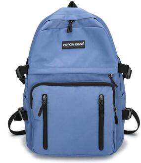 Mode Vrouwen Rugzak Japanse Nylon Waterdichte Reistas Grote Capaciteit Lichtgewicht Schooltassen blauw