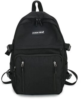 Mode Vrouwen Rugzak Japanse Nylon Waterdichte Reistas Grote Capaciteit Lichtgewicht Schooltassen zwart