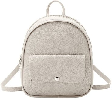 Mode Vrouwen Rugzak Mini Zachte Pu Kleine Rugzak Brief Portemonnee Mobiele Telefoon Bag Vrouwelijke Dames Bagpack P3 Grijs
